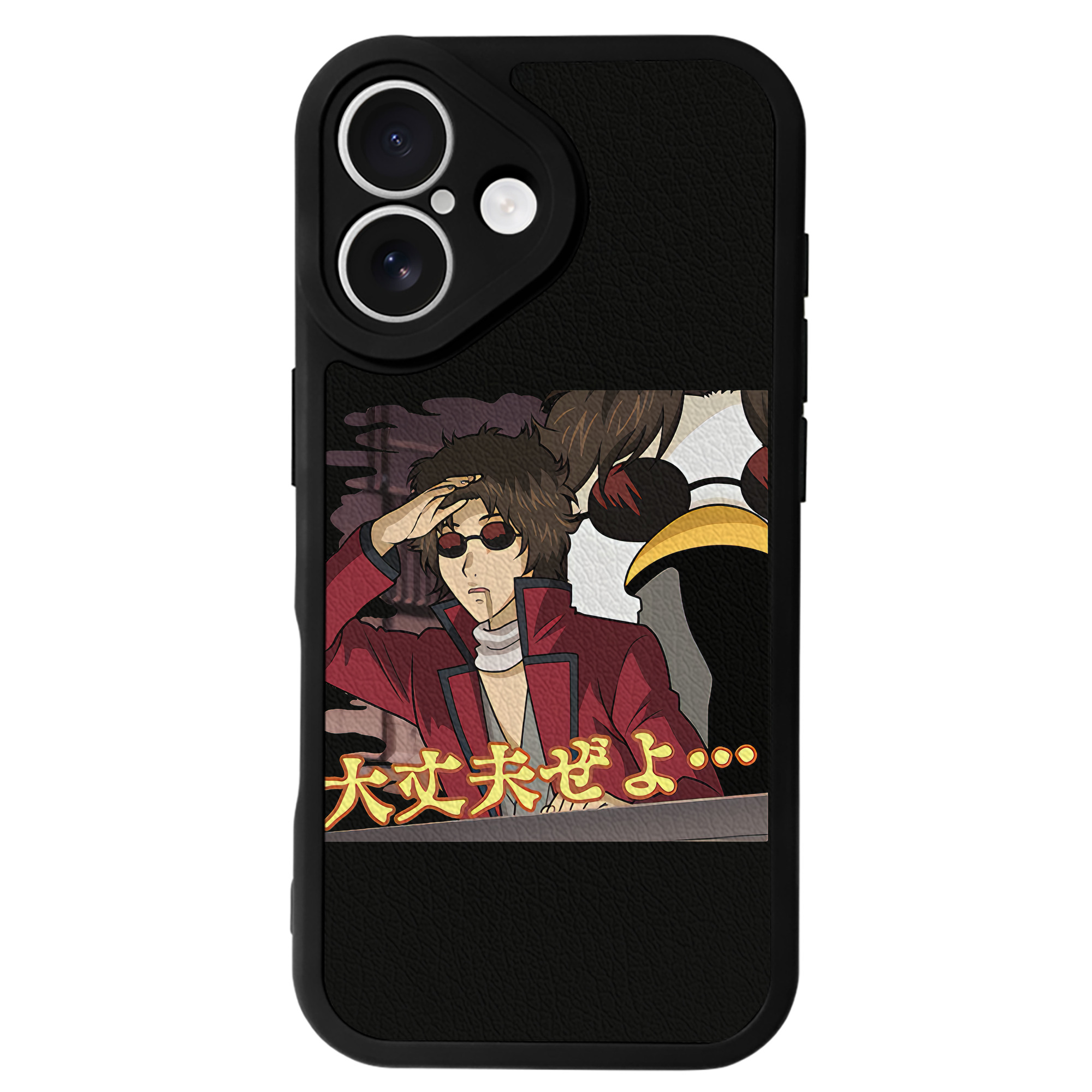 （画像用） ぎんたま 坂田銀時（さかたぎんとき） 神楽 志村新八（しむら しんぱち） GINTAMA Sakata Gintoki Kagura Shimura Shinpachi 【iPhone 16シリーズ対応】シリコンスマホケース（レザー調） 材質：シリコン